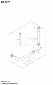 DF60A From 06002F-310001 (E01 E40)  2013 drawing OPT:WATER PRESSURE GAUGE SUB KIT (DF40AQH:E01)