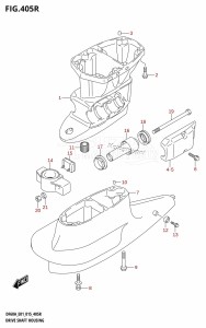 DF40A From 04003F-510001 (E01 E13)  2015 drawing DRIVE SHAFT HOUSING (DF60AVT:E01)