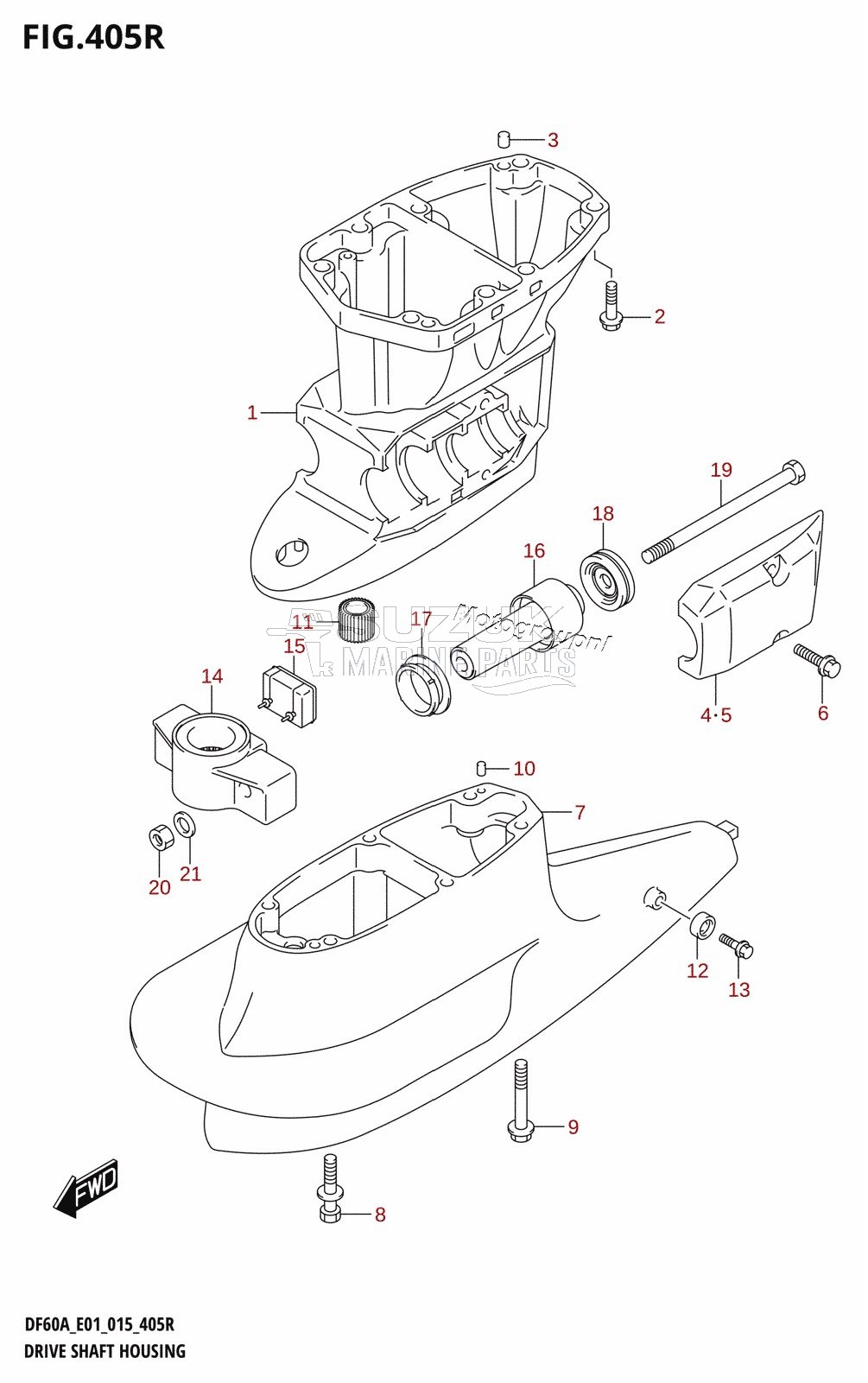 DRIVE SHAFT HOUSING (DF60AVT:E01)