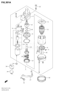 00994F-010001 (2010) 9.9hp P01-Gen. Export 1 (DF9.9AK10  DF9.9ARK10) DF9.9A drawing STARTING MOTOR