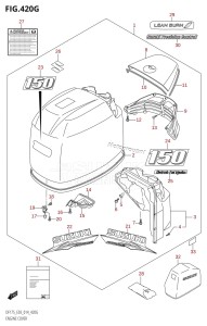 DF150Z From 15002Z-410001 (E03)  2014 drawing ENGINE COVER (DF150ZG:E03)