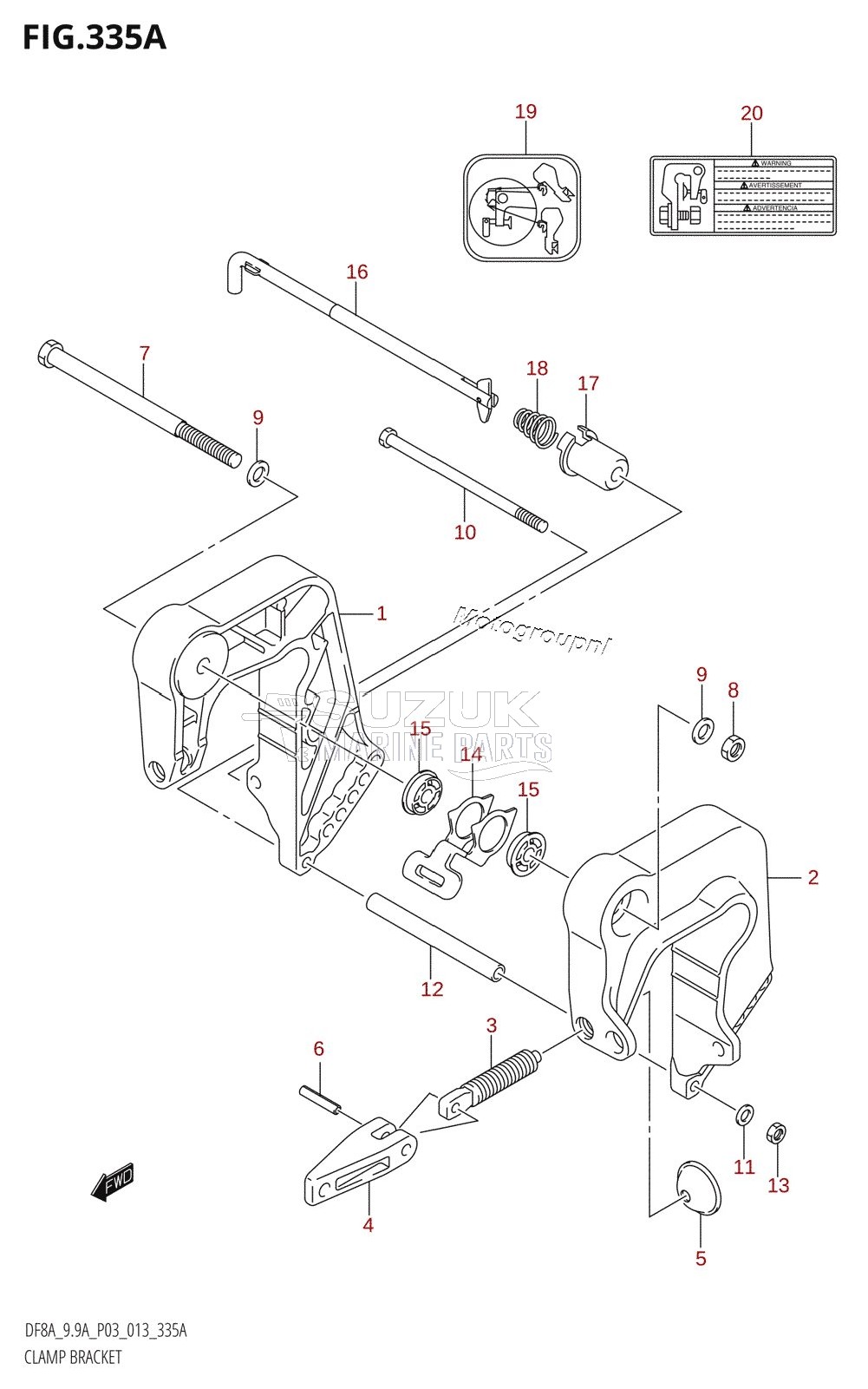 CLAMP BRACKET (DF8A:P03)