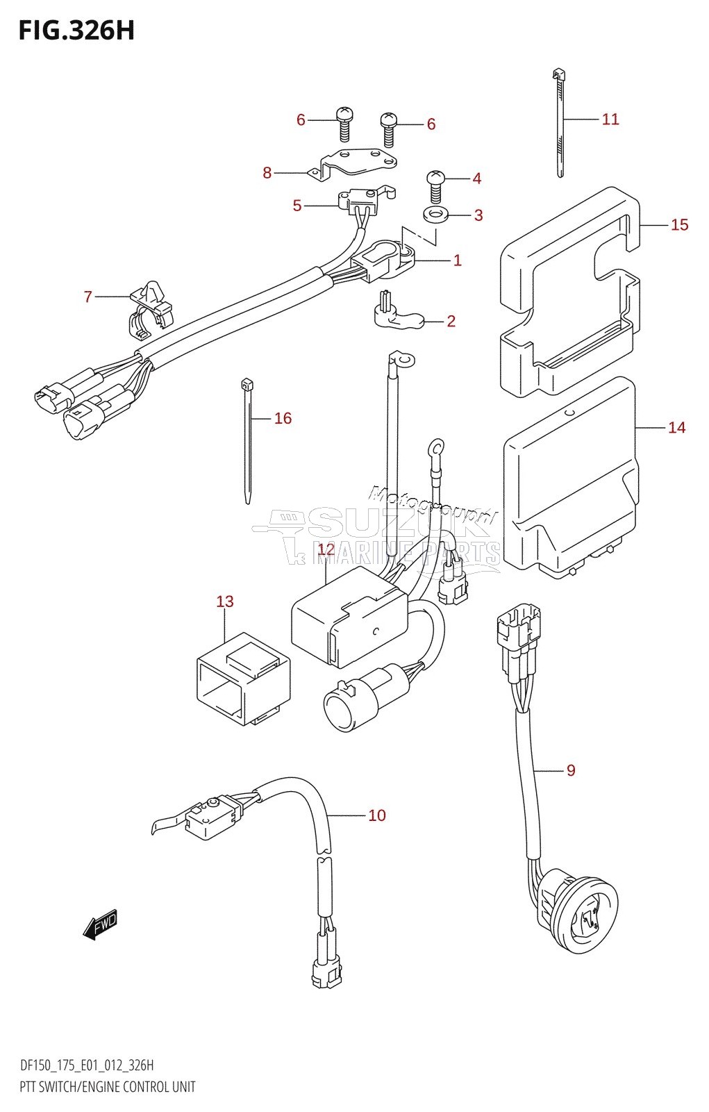 PTT SWITCH /​ ENGINE CONTROL UNIT (DF175Z:E40)