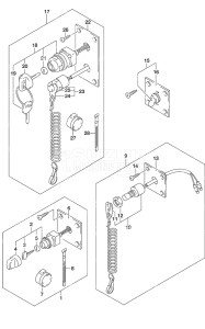 Outboard DF 9.9B drawing Switch Remote Control