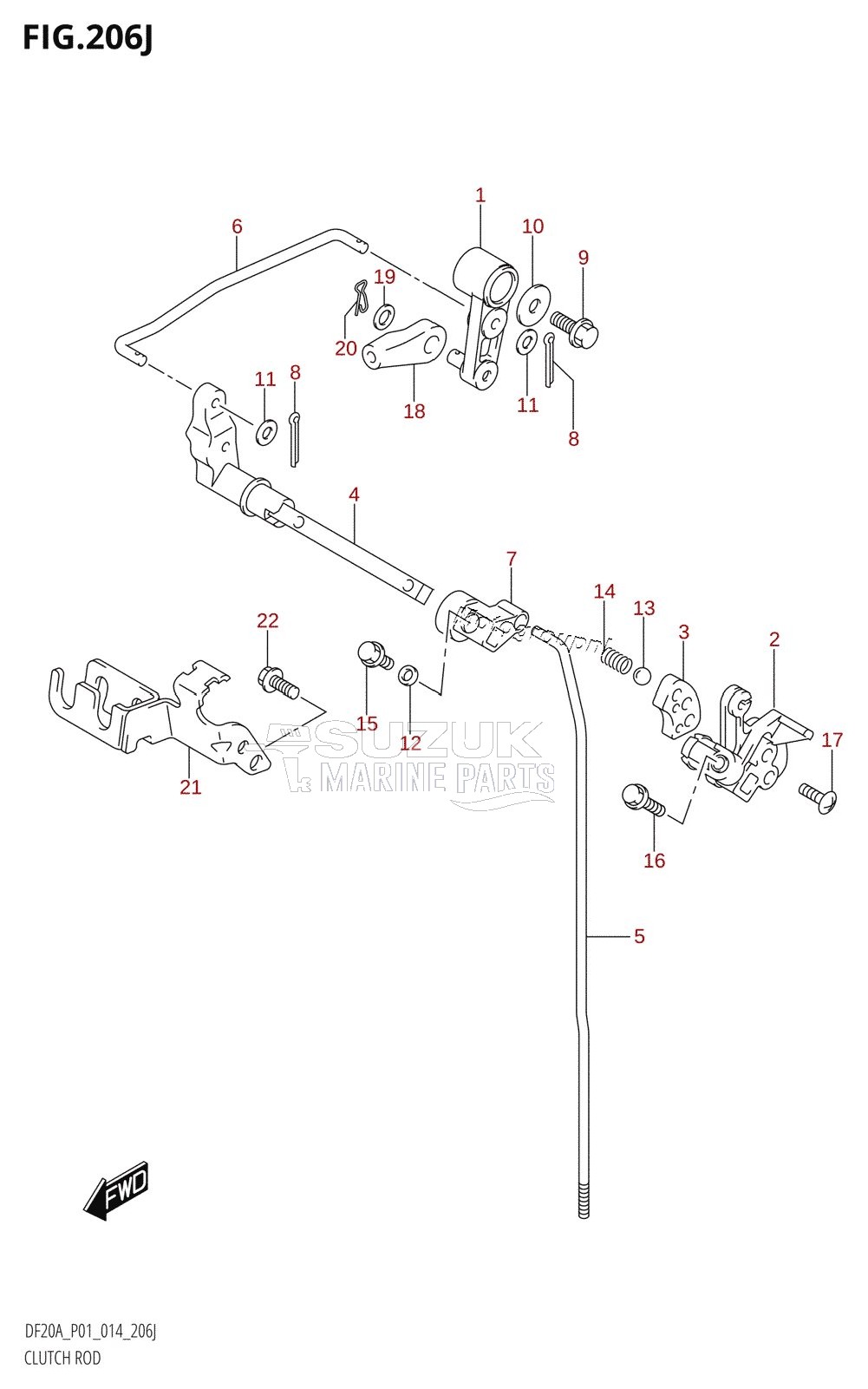 CLUTCH ROD (DF20AR:P01)