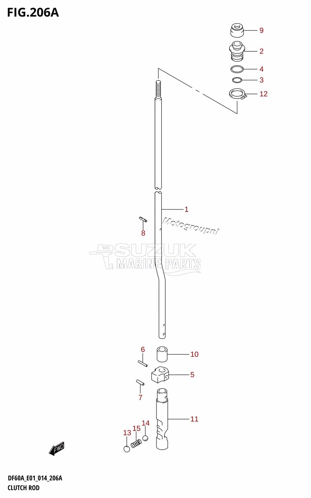 CLUTCH ROD (DF40A:E01)