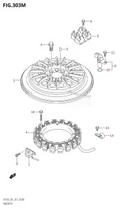 DF225Z From 22503Z-310001 (E01 E40)  2013 drawing MAGNETO (DF250Z:E40)