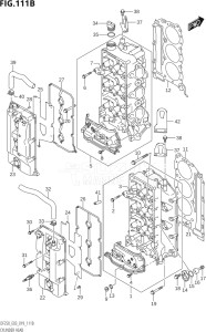 22503F-910001 (2019) 225hp E03-USA (DF225T) DF225T drawing CYLINDER HEAD (DF250T,DF250Z)