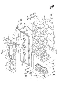 DF 175AP drawing Cylinder Head