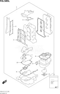 04003F-210001 (2012) 40hp E01-Gen. Export 1 (DF40AQH  DF40AT) DF40A drawing OPT:GASKET SET (DF60ATH:E40)