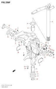 DF150 From 15002F-210001 (E01 E40)  2012 drawing SWIVEL BRACKET (DF175T:E40)