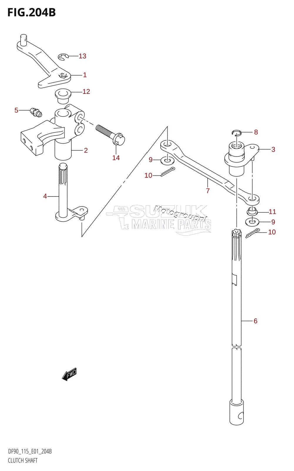 CLUTCH SHAFT (K3,K4,K5,K6)