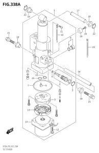 02002F-240001 (2022) 20hp E03 P03-USA (DF20A  DF20A  DF20A    DF20AT  DF20AT    DF20ATH  DF20ATH) DF20A drawing TILT CYLINDER (SEE NOTE)