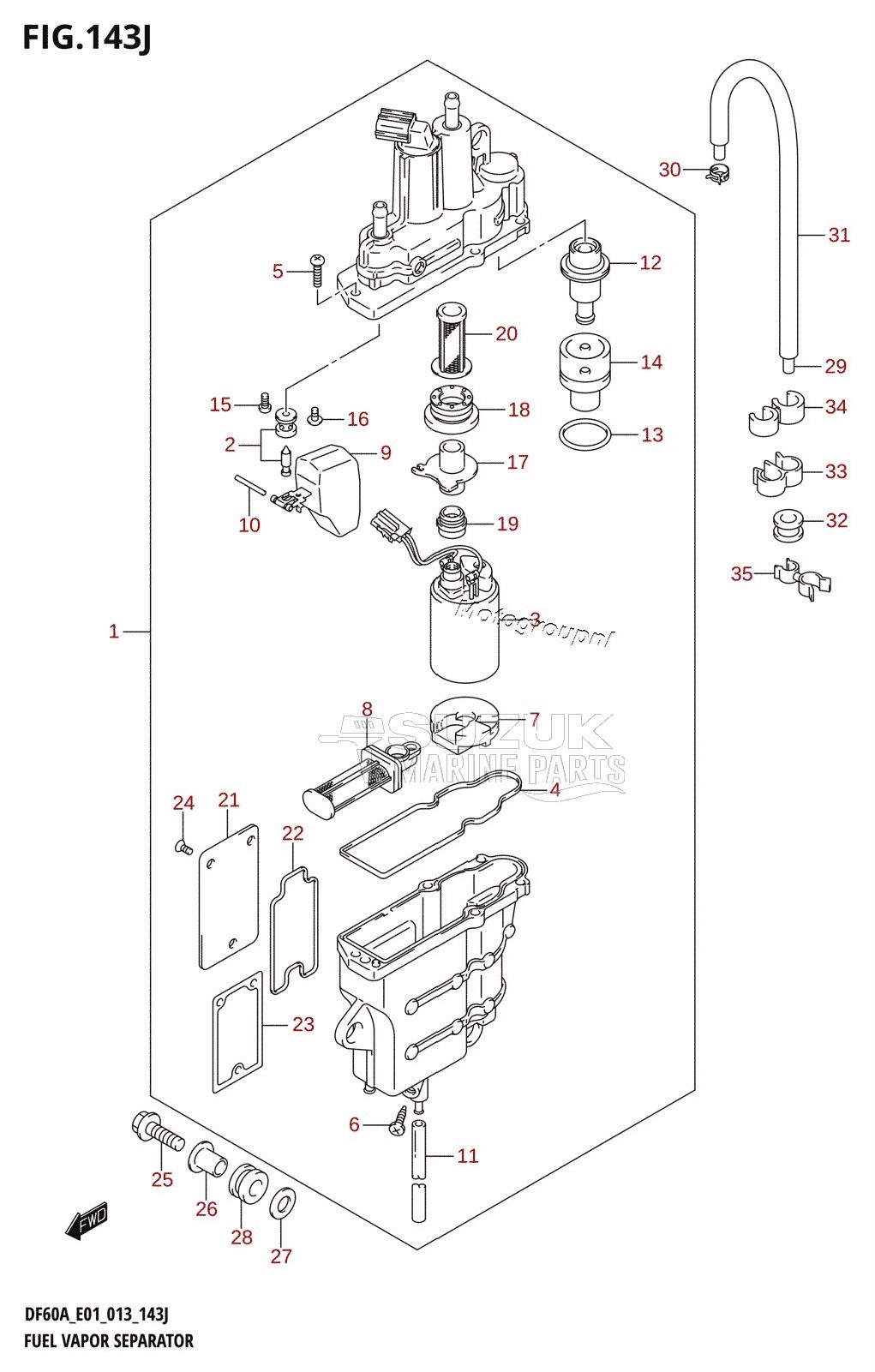 FUEL VAPOR SEPARATOR (DF60AQH:E01)