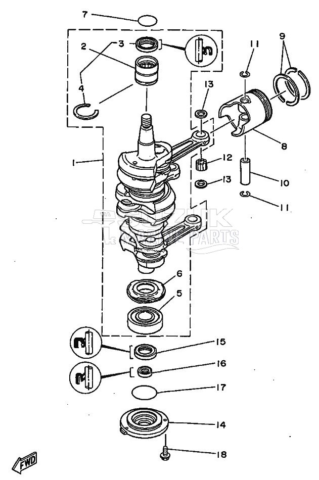 CRANKSHAFT--PISTON