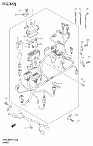 DF50A From 05004F-410001 (E01)  2014 drawing HARNESS (DF60AQH:E01)