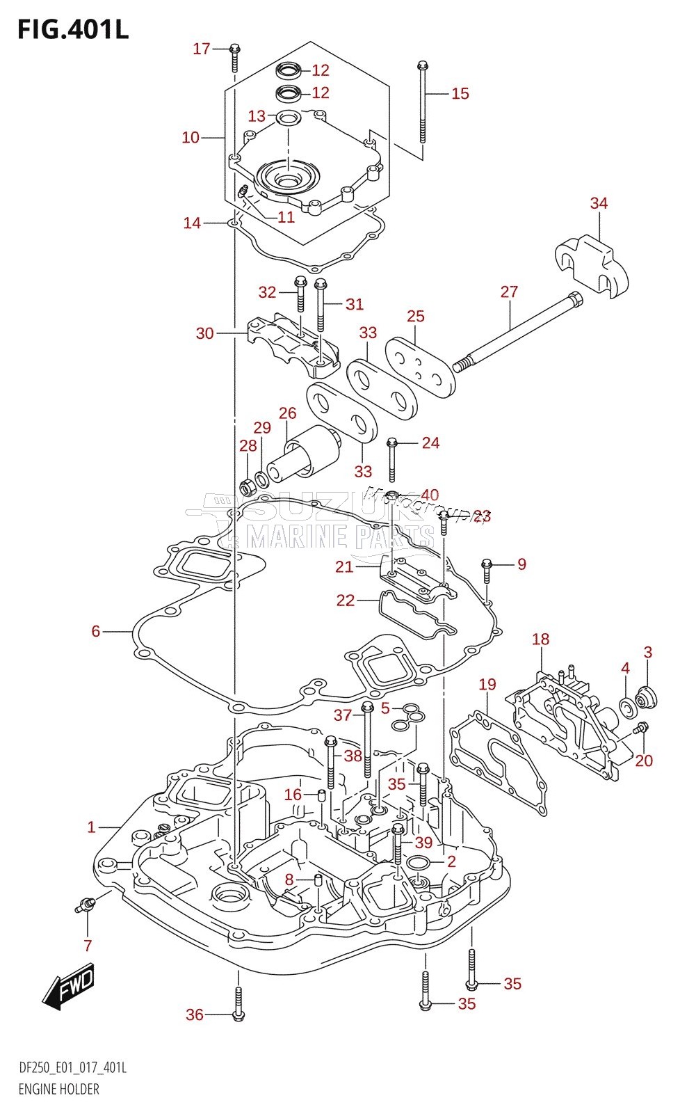 ENGINE HOLDER (DF250Z:E01)