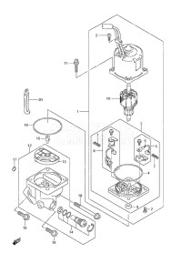 Outboard DF 140A drawing PTT Motor