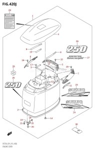 DF250 From 25003F-310001 (E01 E40)  2013 drawing ENGINE COVER (DF250T:E01)