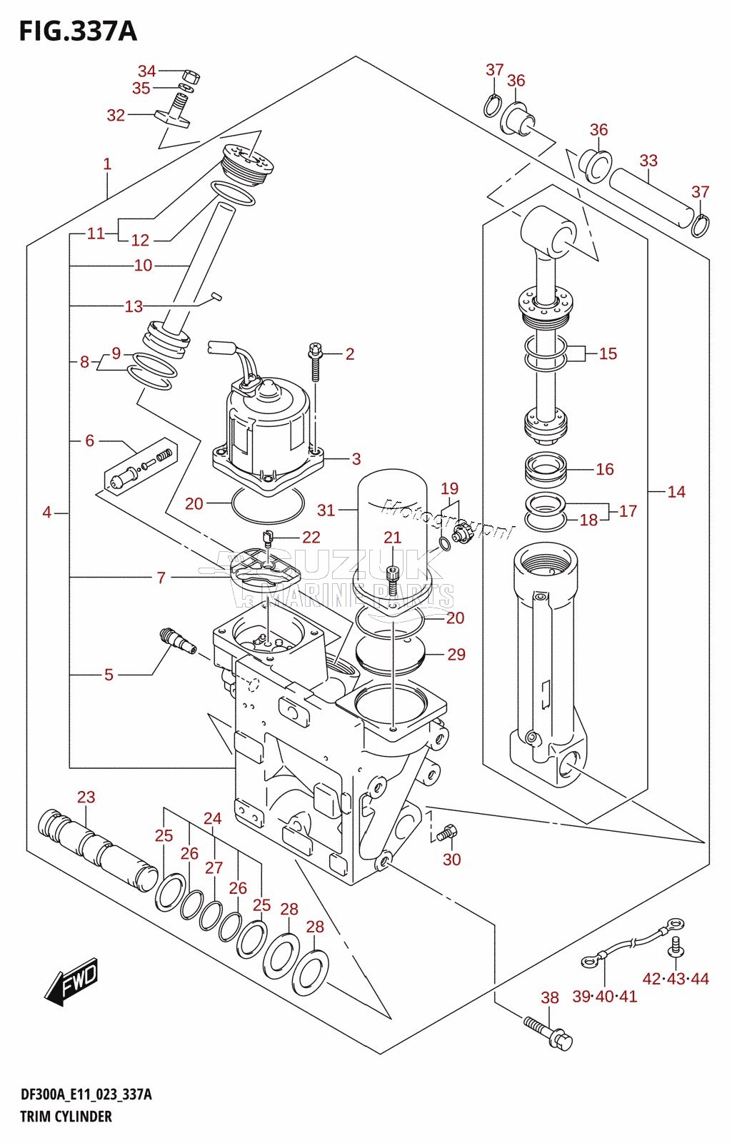 TRIM CYLINDER (X-TRANSOM,XX-TRANSOM)