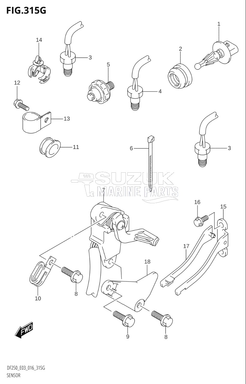 SENSOR (DF250ST:E03)