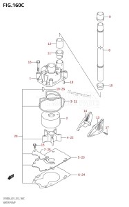 DF250A From 25003P-310001 (E01 E40)  2013 drawing WATER PUMP (DF250A:E01)