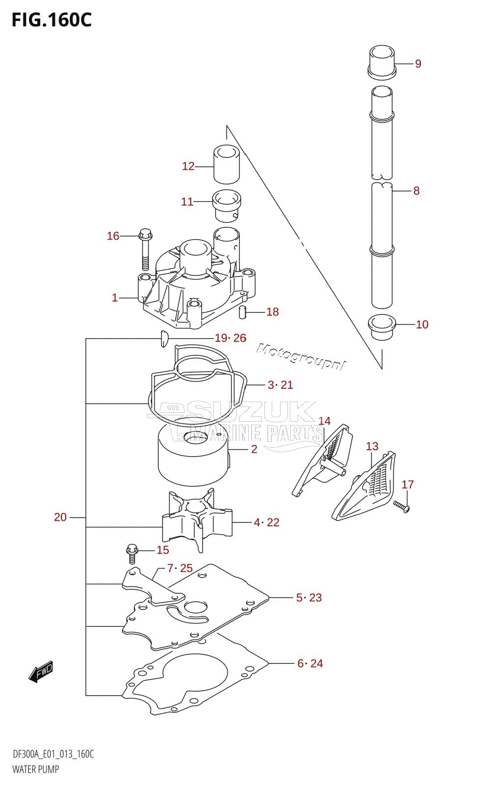 WATER PUMP (DF250A:E01)