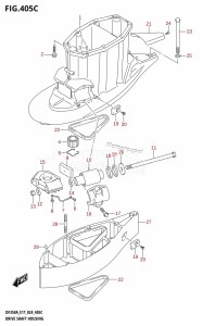 DF300B From 30003F-440001 (E11)  2024 drawing DRIVE SHAFT HOUSING ((DF350A,DF325A,DF300B):XX-TRANSOM)