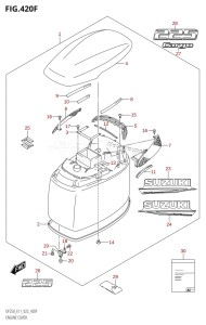 DF250Z From 25003Z-240001 (E11 E40)  2022 drawing ENGINE COVER ((DF225T,DF225Z):022)