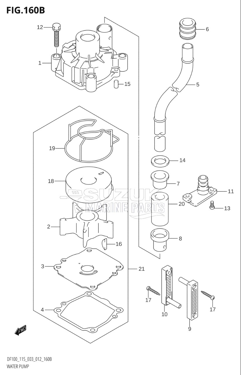 WATER PUMP (DF115T:E03)