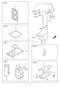 DT8S From 0801-011001 ()  1990 drawing OPTIONA : GASKET SET (DT5 ~MODEL:94)