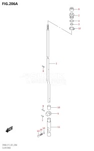 04005F-240001 (2022) 40hp E34-Italy (DF40ASVT  DF40ASVT) DF40A drawing CLUTCH ROD ((DF40A,DF40AQH,DF40ATH,DF50A,DF50ATH,DF60A,DF60ATH):E01,(DF40A,DF50A,DF60A):E11)