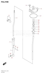 04003F-710001 (2017) 40hp E01-Gen. Export 1 (DF40A  DF40AQH  DF40ATH) DF40A drawing SHIFT ROD (DF60AVTH:E01)