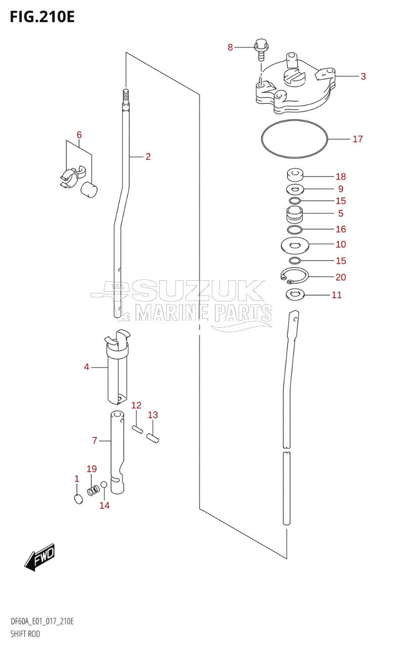 SHIFT ROD (DF60AVTH:E01)