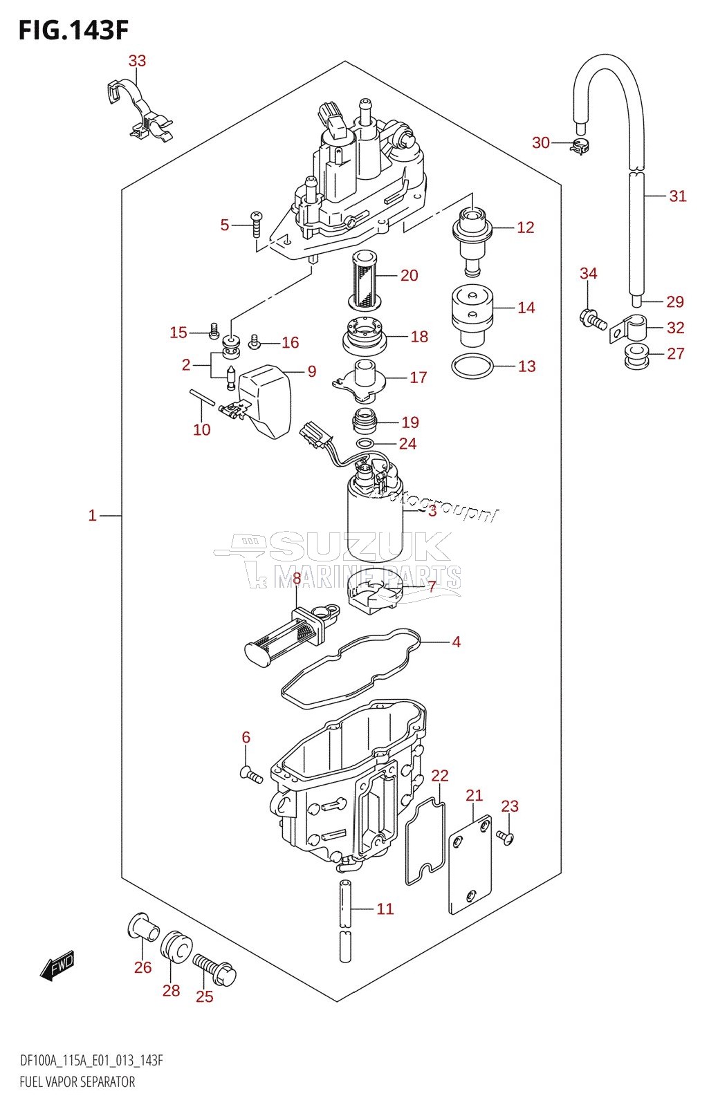 FUEL VAPOR SEPARATOR (DF115AZ:E40)