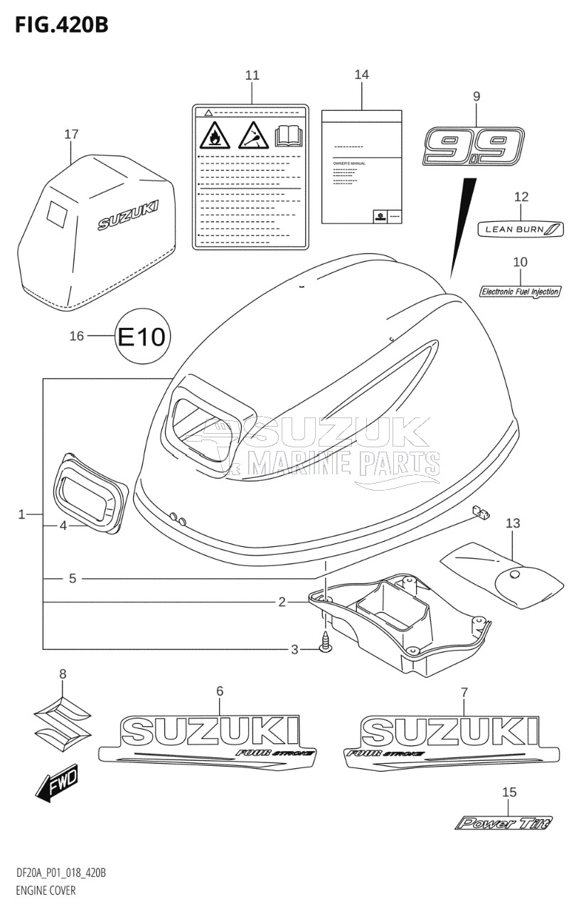 ENGINE COVER (DF9.9BT,DF9.9BTH)