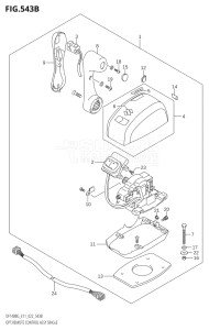 11505Z-140001 (2021) 115hp E11 E40-Gen. Export 1-and 2 (DF115BZG) DF115BZG drawing OPT:REMOTE CONTROL ASSY SINGLE (022)