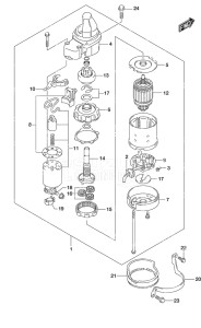 Outboard DF 90A drawing Starting Motor