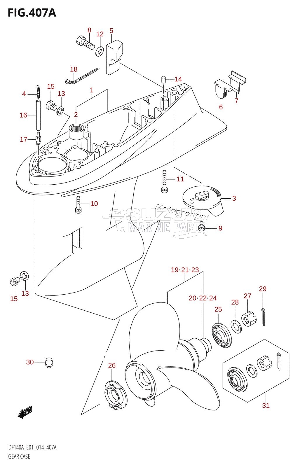 GEAR CASE (DF100AT:E01)