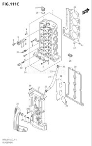 07003F-240001 (2022) 70hp E11 E40-Gen. Export 1-and 2 (DF70AT  DF70ATH  DF70ATH) DF70A drawing CYLINDER HEAD (DF90AWQH,DF100B)