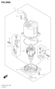 DF250 From 25005F-240001 (E40)  2022 drawing PTT MOTOR