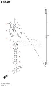 DF175T From 17502F-610001 (E01 E40)  2016 drawing CLUTCH ROD (DF150Z:E40)