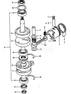 DT9.9 From 0991-200001 ()  1982 drawing CRANKSHAFT