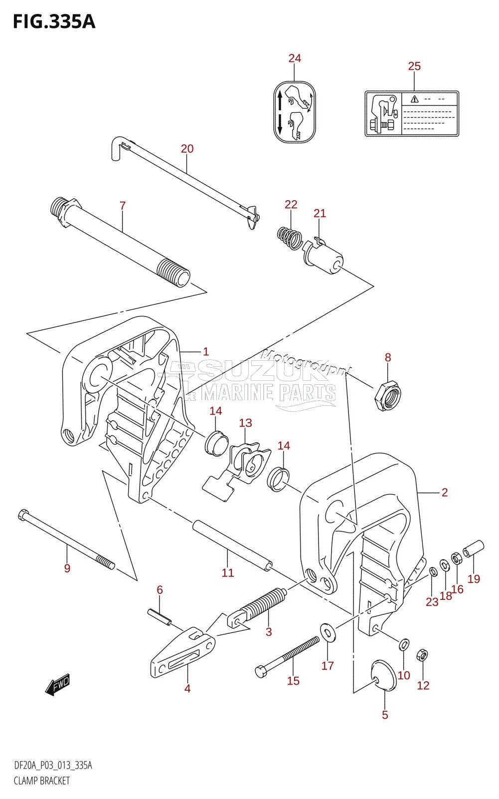 CLAMP BRACKET (DF9.9B:P03)