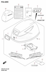 DF15A From 01504F-510001 (P01)  2015 drawing ENGINE COVER (DF9.9BT:P01)