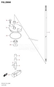 DF250Z From 25003Z-610001 (E40)  2016 drawing CLUTCH ROD (DF250Z:E40)