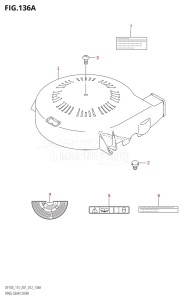 DF115Z From 11502Z-210001 (E01 E40)  2012 drawing RING GEAR COVER (DF100T:E01)