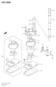 DF225Z From 22503Z-310001 (E03)  2013 drawing WATER PUMP (DF250ST:E03)