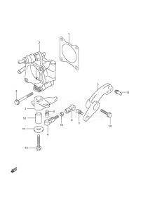 Outboard DF 50 drawing Throttle Body