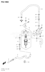 11505F-340001 (2023) 115hp E11 E40-Gen. Export 1-and 2 (DF115BG) DF115BG drawing FUEL PUMP